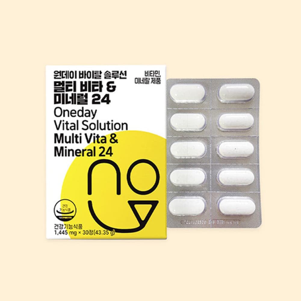 노모델 원데이 바이탈 솔루션 멀티 비타 & 미네랄 24 1,445mg 30정